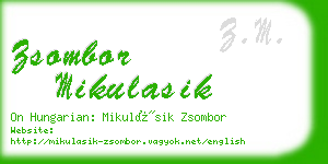 zsombor mikulasik business card